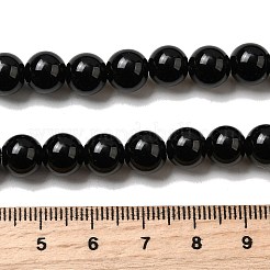 天然石オブシディアンビーズ連売り  ラウンド  ラウンド  8mm  穴：1.5mm  約48個/連  15.16mインチ(38.5cm)&nbsp;G-L632-A01-8mm