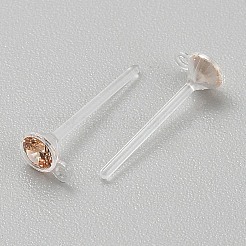 樹脂スタッドピアス発見  キュービックジルコニア付き  ナバホホワイト  14x3.5mm  穴：0.8mm  ピン：1x11.5mm&nbsp;RESI-WH20001-08H