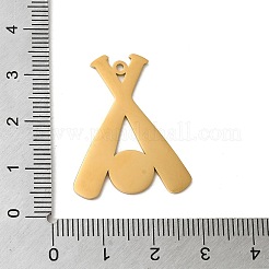 304ステンレスペンダント  野球バットのチャーム  ゴールドカラー  30x24x1mm  穴：1.5mm&nbsp;LS-FIND-Z025-02G