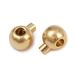 真鍮製つぶし玉カシメ玉  カドミウムフリー＆鉛フリー  ラウンド  24KGP本金メッキ  3.5x3x3mm  穴：1mm&nbsp;KK-P310-21A-G