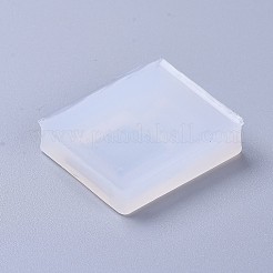 シリコンモールド  レジン型  UVレジン用  エポキシ樹脂ジュエリー作り  香水瓶の形  ホワイト  42x37x9mm  内径：33x21mm&nbsp;X-DIY-L026-004