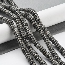 天然ピカソジャスパービーズ連売り  ロンデル  6~6.5x2~2.5mm  穴：1.2mm  約156~158個/連  15.12~15.20インチ（38.4~38.6cm）&nbsp;G-G084-A01-01