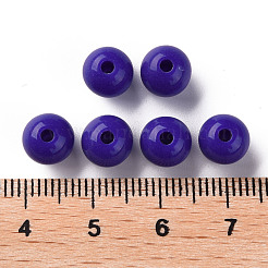 不透明なアクリルビーズ  ラウンド  ダークスレートブルー  8x7mm  穴：2mm  約1745個/500g&nbsp;MACR-S370-C8mm-A36