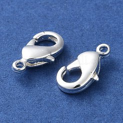 ラックメッキ真鍮カニカン  長持ちメッキ  鉛フリー＆カドミウムフリー  銀  10x5.5x2mm  穴：1mm&nbsp;KK-F090-27S-01