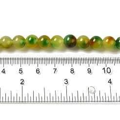 天然染め白翡翠ビーズ連売り  ラウンド  緑黄  8.5mm  穴：0.8mm  約45~46個/連  14.69''~15.04''（37.3~38.2センチメートル）&nbsp;G-M402-C03-21