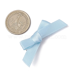 鉄製フラットワニ口ヘアクリップ3個  ポリエステル蝶結び付き  ミックスカラー  25.5x40x8.5mm  3個/セット&nbsp;PHAR-JH00122