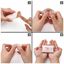 紙枕ギフトボックス  包装箱  パーティーの好意甘いキャンディーボックス  フラミンゴの形の模様  ホワイト  9.9x5.5x0.1cm  完成品：8x5.5x2cm&nbsp;CON-J002-S-02B