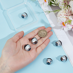 鉄とポリスチレンとペット人形のクラフトアイ3色3組  おもちゃの DIY アクセサリー用  半円  ミックスカラー  17.5x20mm  1対/カラー&nbsp;DIY-PH0031-58B
