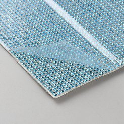 ラインストーンステッカー  長方形  アクアマリン  240x200x1.7mm&nbsp;DIY-WH20048-003A