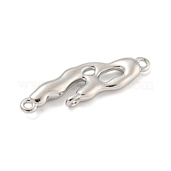 真鍮製のシャンデリアコンポーネントリンク  不規則な枝  プラチナ  21.5x6x2.5mm  穴：1mm&nbsp;KK-Z072-08P