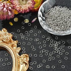 鉄オープン丸カン  ラウンド  プラチナ  21ゲージ  5x0.7mm  内径：3.6mm  約1000個/50g&nbsp;IFIN-YW0001-41P