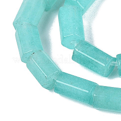 天然石アマゾナイトビーズ連売り  六角柱  5~7.5x3.5~4.5mm  穴：0.6~0.8mm  約57~64個/連  14.76~15.55インチ（37.5~39.5cm）&nbsp;GG-N002-01A-27