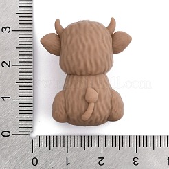 シリコンビーズ  牛  キャメル  30.5x26x18.5mm  穴：2mm&nbsp;SIL-S010-06A