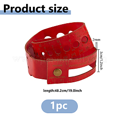 PUレザー巻尺  ファイヤーブリック  482x30x2mm&nbsp;AJEW-WH0485-57A
