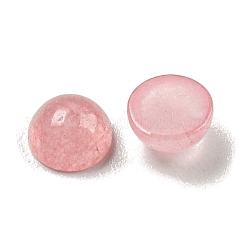 天然の白翡翠の染色カボション  半円  ピンク  4x2~2.5mm&nbsp;G-H309-03-14