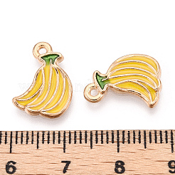 合金エナメルチャーム  バナナ  ライトゴールド  ゴールド  15x11x2mm  穴：1mm&nbsp;LS-ENAM-S121-087