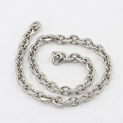 変色防止3.28フィート304ステンレススチールアズキチェーン  多面カット  ステンレス鋼色  3.9x2.9x0.8mm&nbsp;X-CHS-K002-04-3mm