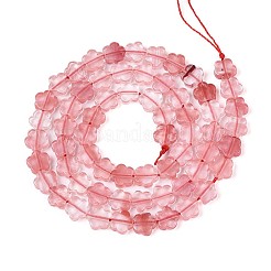 チェリークォーツガラスビーズ連売り  スター  5.5~6x6~6.5x2~3mm  穴：0.7~0.8mm  約63~65個/連  14.76~15.16インチ（37.5~38.5cm）&nbsp;LS-G-N257-24A-10