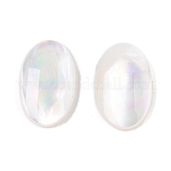 天然石ホワイトシェルカボション  オーバル  ホワイト  13x8x2.5mm&nbsp;SSHEL-T017-06