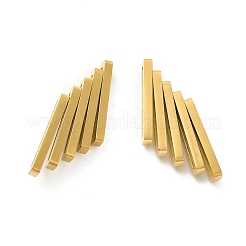 イオンプレーティング（IP）304ステンレススチール製菱形スタッドピアス（女性用）  ゴールドカラー  23x9.5x3mm  ピン：0.8mm&nbsp;EJEW-A089-05G