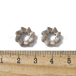 天然レインボーアラシャン瑪瑙ヨーロピアンビーズ  大穴ビーズ  染め  花  ミックスカラー  12~12.5x3.5~4mm  穴：4.5~5.5mm&nbsp;G-G194-06