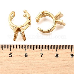 真鍮マイクロペーブクリアキュービックジルコニアカフイヤリング  蝶  18KGP本金メッキ  14x17.5x11mm&nbsp;EJEW-F370-24G