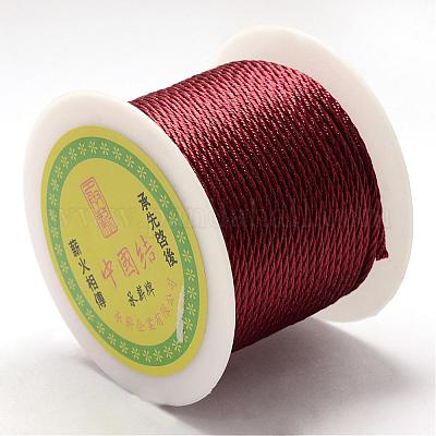 編み込みナイロン糸  ブラウン  2mm  約54.68ヤード（50m）/ロール&nbsp;NWIR-R026-2.0mm-192-1