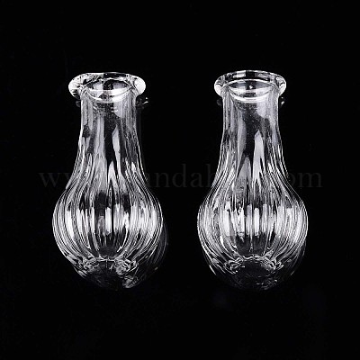 ガラスボトル  ビーズの容器  透明  2.95~3.05x1.55~1.6cm  穴：6mm&nbsp;AJEW-N002-04-1