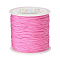 Nylon Braided Cord, Chinese Knotting Cord for Bracelet Jewelry Making Macrame Craft, Hot Pink, 0.8mm, about 98.43yards/roll(90m/roll)