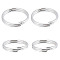 20Pcs 925 Sterling Silver Split Jump Rings, Double Loop Jump Rings, Ring, Silver, 8x1.5mm, Hole: 7mm