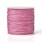 Round String Thread Polyester Thread, Chinese Knotting Cord, Flamingo, 0.8mm, about 109.36 yards(100m)/roll