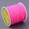 Braided Nylon Thread, Chinese Knotting Cord for Beading Jewelry Making Macrame Craft, Hot Pink, 0.8mm, about 100yards/roll