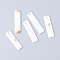 Freshwater Shell Pendants, Rectangle, White, 35.5~39x10~10.5x2mm, Hole: 1.5mm