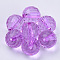 Transparent Acrylic Beads, Faceted, Round, Dark Violet, 8x8mm, Hole: 1.5mm, about 177pcs/50g