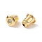 Brass Ear Nuts, Earring Backs, Bullet, Golden, about 6mm long, 5mm wide, hole:1mm