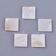 シェルカボション  正方形  フローラルホワイト  11x11x1.5~2mm&nbsp;BSHE-P026-24-1