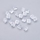 シリコン製ピアスキャッチ  ピアスバックキャッチ  透明  5x5x3.5mm  穴：0.6mm  約500個/袋&nbsp;X-KY-P012-01-1