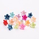 パール調アクリルビーズ  染め  花  10x5mm  穴：1mm&nbsp;X-PL129Y-2