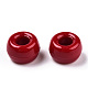 不透明なプラスチックビーズ  バレル  ファイヤーブリック  9x6mm  穴：3.8mm  約1950個/500g&nbsp;KY-T025-01-F09-2