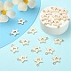 合金エナメルチャーム  スター  ライトゴールド  ホワイト  16x14x2mm  穴：1.6mm  約20個/袋&nbsp;ENAM-YW0003-01A-6