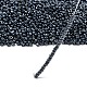 12/0 ガラスシードビーズ  メタリックカラー  ブラック  2mm  穴：1mm  約30000個/ポンド&nbsp;SEED-A009-2mm-606-4