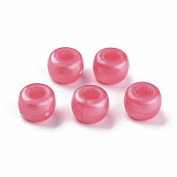 プラスチックパールビーズ  バレル  淡いバイオレットレッド  9x6mm  穴：3.5mm  約1900個/500g&nbsp;KY-R019-01A