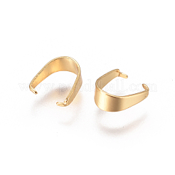 304ステンレススチールスナップオンベイル  ゴールドカラー  6.5x3mm  ピン：0.3x0.5mm&nbsp;X-STAS-F227-46A-G