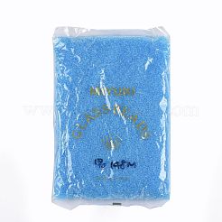 MIYUKIラウンドロカイユビーズ  日本製シードビーズ  15/0  （rr148)透明アクア  15/0  1.5mm  穴：0.7mm  約250000個/ポンド&nbsp;SEED-G009-RR0148