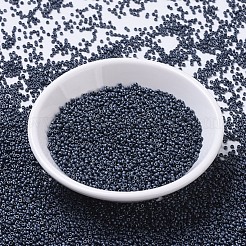 MIYUKIラウンドロカイユビーズ  日本製シードビーズ  11/0  （rr2001)マットガンメタル  11/0  2x1.3mm  穴：0.8mm  約5500個/50g&nbsp;SEED-X0054-RR2001