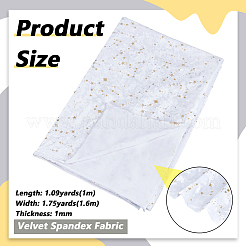 1mのベルベットスパンデックス生地  服装アクセサリー  ホワイト  1600x1mm&nbsp;DIY-BC0017-52A