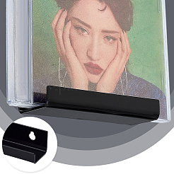 アクリルレコードホルダー  ネジとステッカー付き  長方形  ブラック  100x35x29.5mm&nbsp;AJEW-WH0752-506