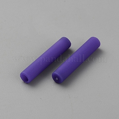 靴紐用のプラスチック製アグレット  靴紐の先端の頭  コラム  ダークスレートブルー  25x4.5mm  4個/セット&nbsp;KY-WH0049-24H