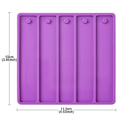 長方形のブックマーク DIY シリコーン型  レジン型  UVレジン＆エポキシレジンのクラフト作り用  マゼンタ  100x115mm&nbsp;SIMO-YW0001-01