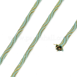 ポリエステルツイストコード  メタリック糸付き  ラウンド  ターコイズ  3mm&nbsp;FB-NH0001-01H